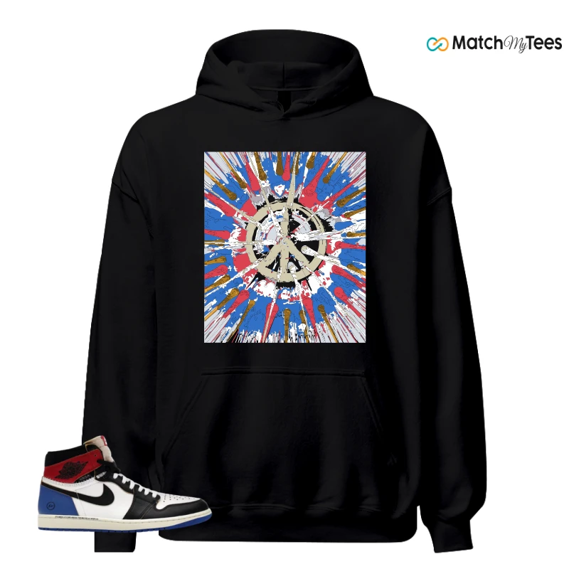 NIKE AIR JORDAN 1 RETRO HIGH OG SP FRAGMENT X UNION LA VARSITY RED SPORT ROYAL SNEAKER Matching Tees hoodie