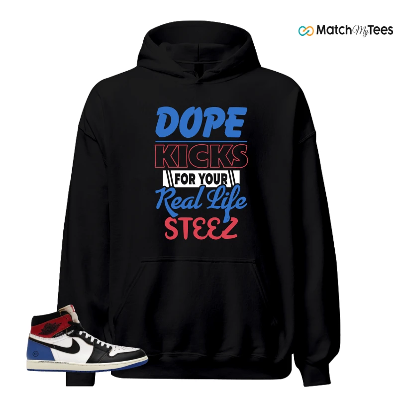 NIKE AIR JORDAN 1 RETRO HIGH OG SP FRAGMENT X UNION LA VARSITY RED SPORT ROYAL SNEAKER Matching Tees hoodie