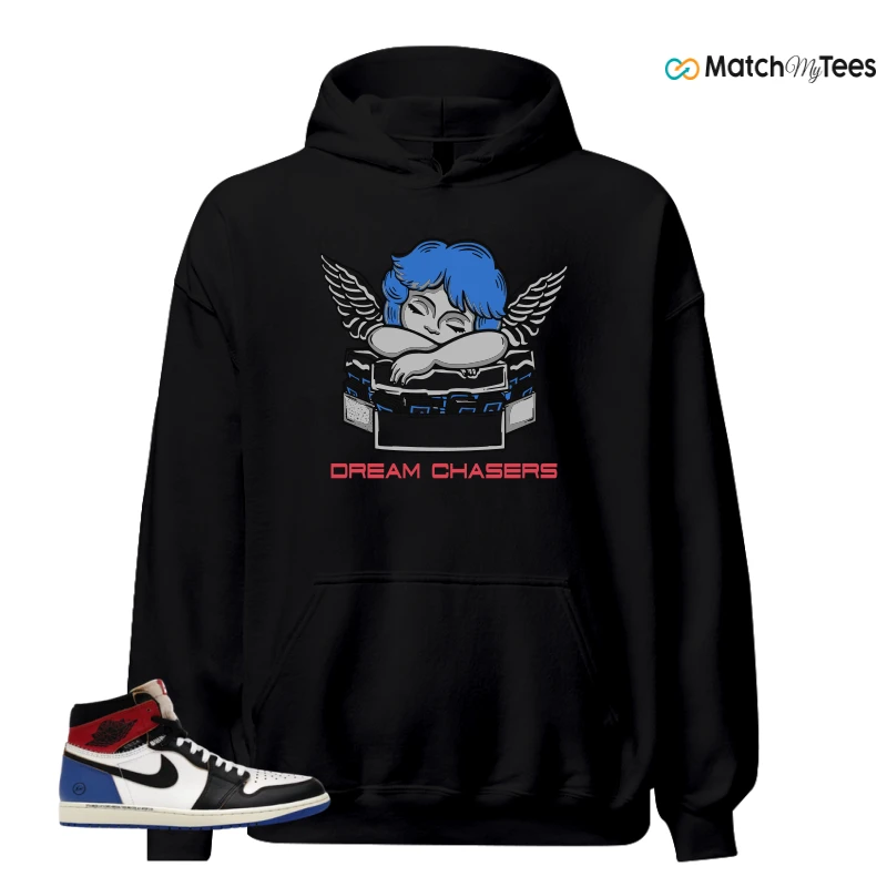NIKE AIR JORDAN 1 RETRO HIGH OG SP FRAGMENT X UNION LA VARSITY RED SPORT ROYAL SNEAKER Matching Tees hoodie