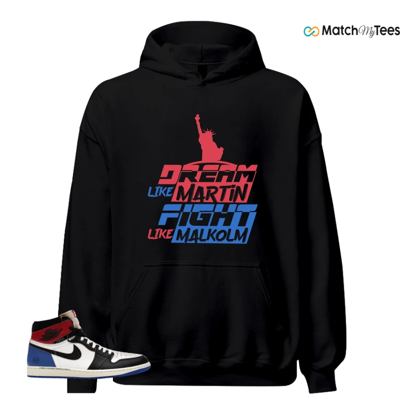 NIKE AIR JORDAN 1 RETRO HIGH OG SP FRAGMENT X UNION LA VARSITY RED SPORT ROYAL SNEAKER Matching Tees hoodie