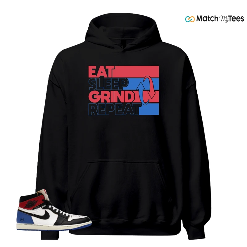 NIKE AIR JORDAN 1 RETRO HIGH OG SP FRAGMENT X UNION LA VARSITY RED SPORT ROYAL SNEAKER Matching Tees hoodie