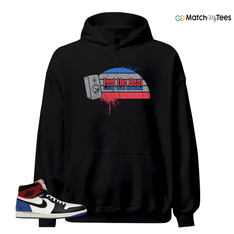 NIKE AIR JORDAN 1 RETRO HIGH OG SP FRAGMENT X UNION LA VARSITY RED SPORT ROYAL SNEAKER Matching Tees hoodie