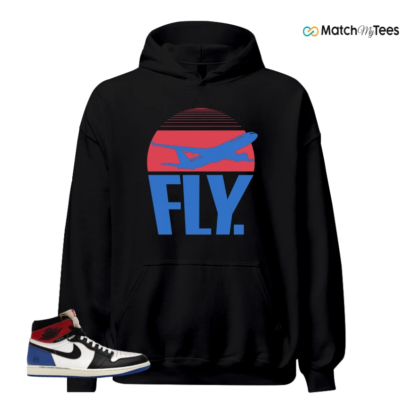 NIKE AIR JORDAN 1 RETRO HIGH OG SP FRAGMENT X UNION LA VARSITY RED SPORT ROYAL SNEAKER Matching Tees hoodie