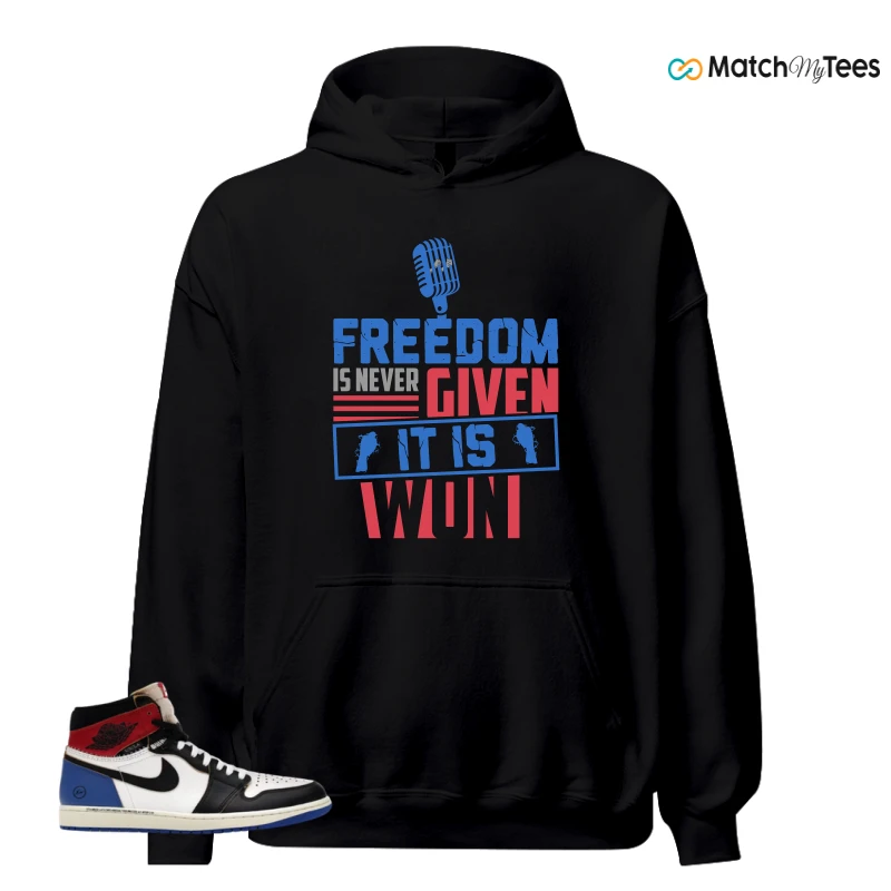 NIKE AIR JORDAN 1 RETRO HIGH OG SP FRAGMENT X UNION LA VARSITY RED SPORT ROYAL SNEAKER Matching Tees hoodie