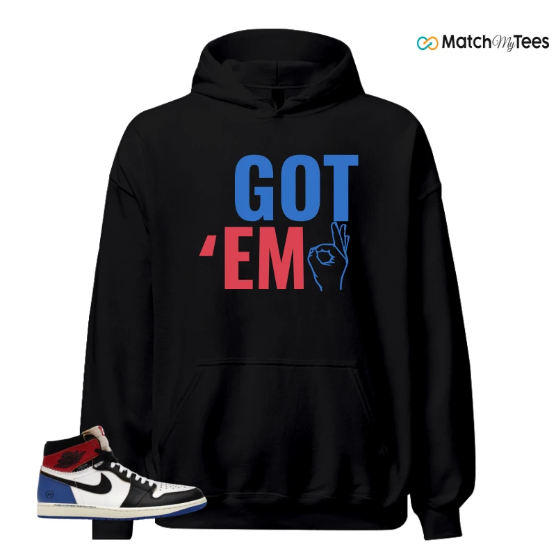 NIKE AIR JORDAN 1 RETRO HIGH OG SP FRAGMENT X UNION LA VARSITY RED SPORT ROYAL SNEAKER Matching Tees hoodie