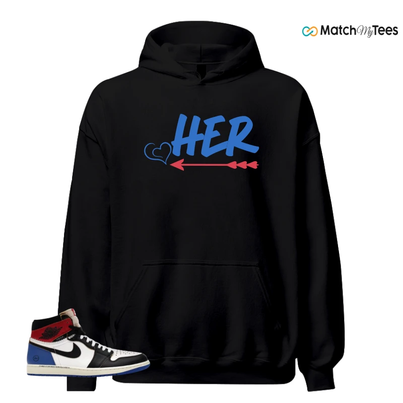 NIKE AIR JORDAN 1 RETRO HIGH OG SP FRAGMENT X UNION LA VARSITY RED SPORT ROYAL SNEAKER Matching Tees hoodie
