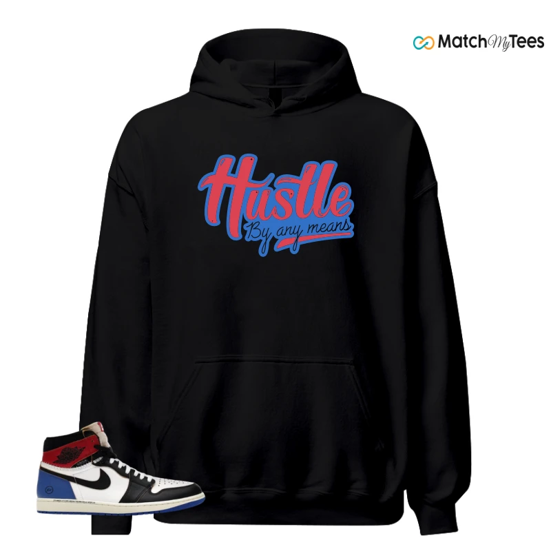 NIKE AIR JORDAN 1 RETRO HIGH OG SP FRAGMENT X UNION LA VARSITY RED SPORT ROYAL SNEAKER Matching Tees hoodie