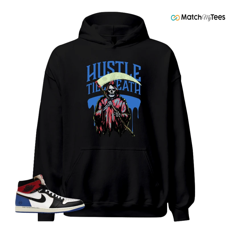 NIKE AIR JORDAN 1 RETRO HIGH OG SP FRAGMENT X UNION LA VARSITY RED SPORT ROYAL SNEAKER Matching Tees hoodie