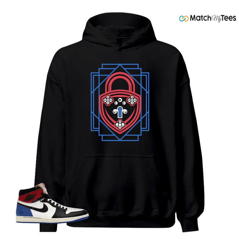 NIKE AIR JORDAN 1 RETRO HIGH OG SP FRAGMENT X UNION LA VARSITY RED SPORT ROYAL SNEAKER Matching Tees hoodie