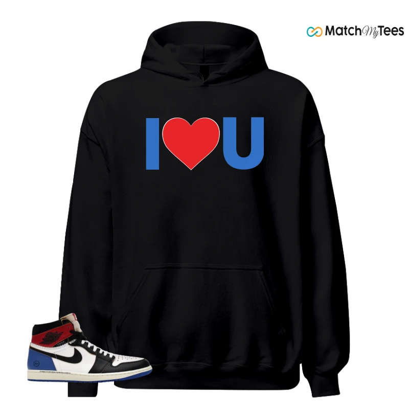 NIKE AIR JORDAN 1 RETRO HIGH OG SP FRAGMENT X UNION LA VARSITY RED SPORT ROYAL SNEAKER Matching Tees hoodie