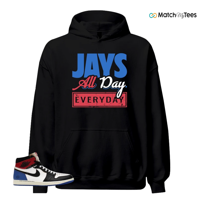NIKE AIR JORDAN 1 RETRO HIGH OG SP FRAGMENT X UNION LA VARSITY RED SPORT ROYAL SNEAKER Matching Tees hoodie