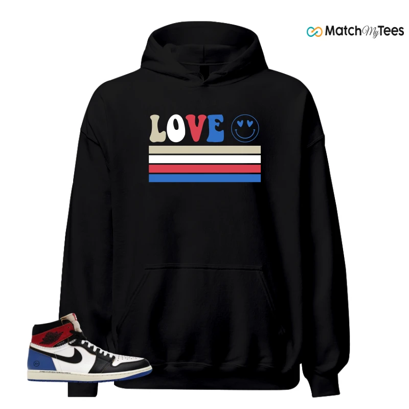NIKE AIR JORDAN 1 RETRO HIGH OG SP FRAGMENT X UNION LA VARSITY RED SPORT ROYAL SNEAKER Matching Tees hoodie