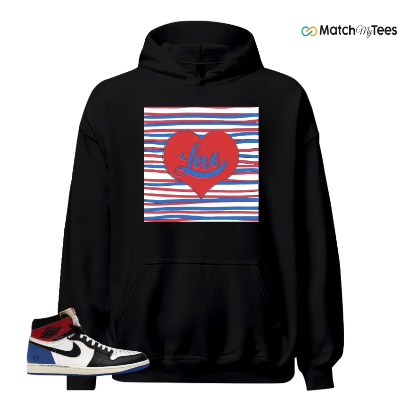 NIKE AIR JORDAN 1 RETRO HIGH OG SP FRAGMENT X UNION LA VARSITY RED SPORT ROYAL SNEAKER Matching Tees hoodie