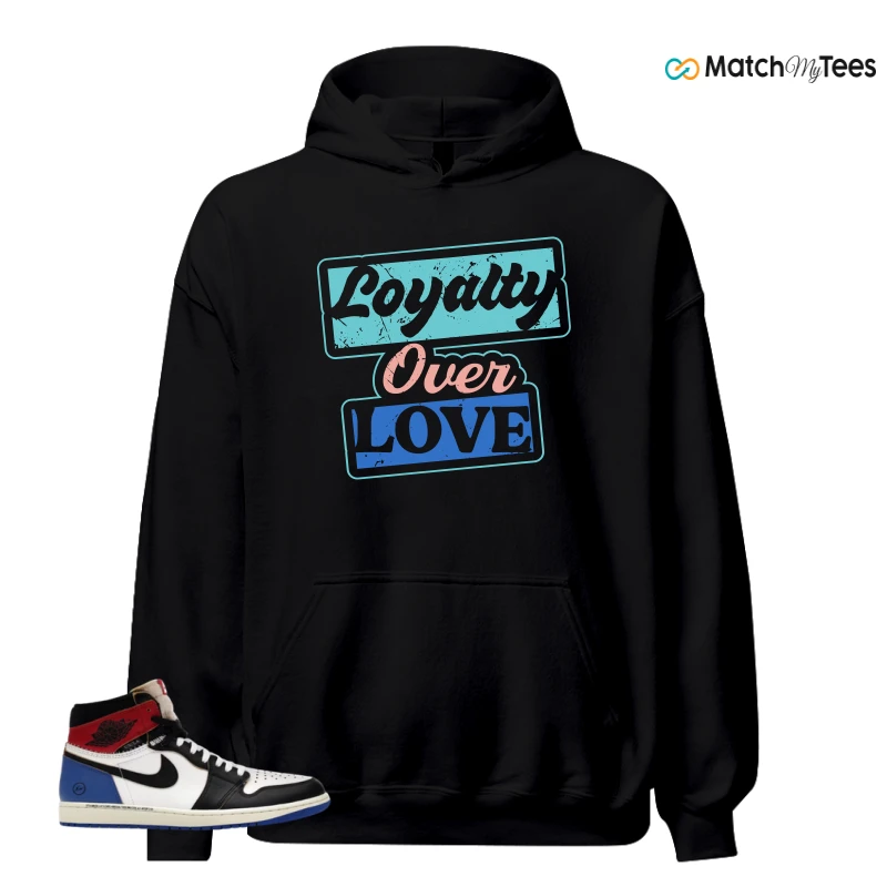 NIKE AIR JORDAN 1 RETRO HIGH OG SP FRAGMENT X UNION LA VARSITY RED SPORT ROYAL SNEAKER Matching Tees hoodie