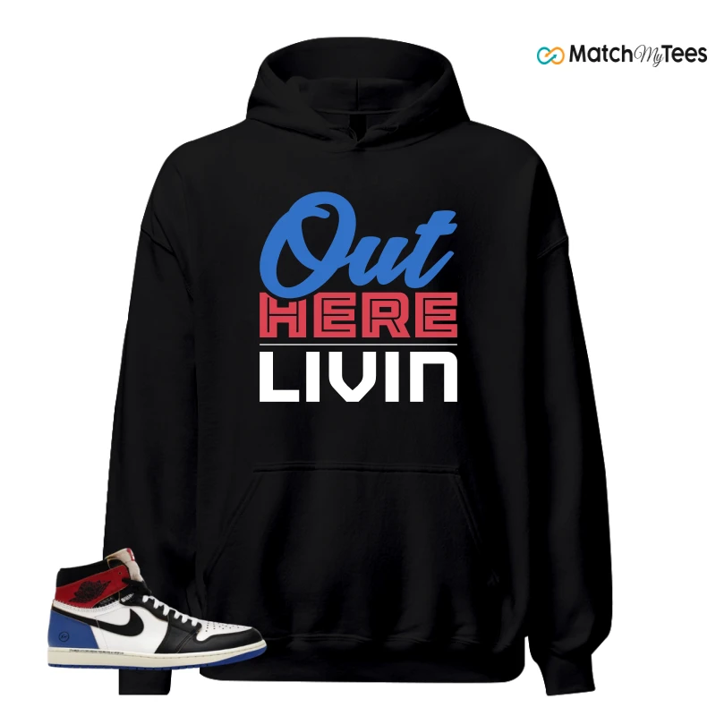 NIKE AIR JORDAN 1 RETRO HIGH OG SP FRAGMENT X UNION LA VARSITY RED SPORT ROYAL SNEAKER Matching Tees hoodie