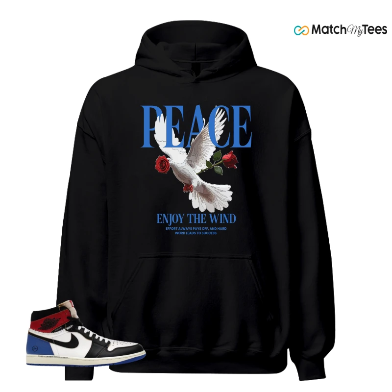 NIKE AIR JORDAN 1 RETRO HIGH OG SP FRAGMENT X UNION LA VARSITY RED SPORT ROYAL SNEAKER Matching Tees hoodie