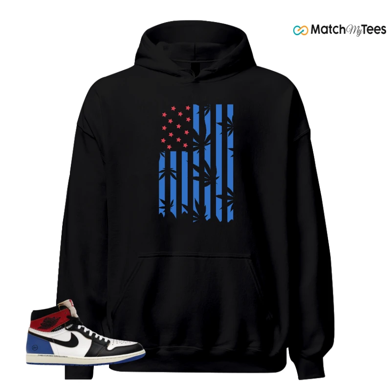 NIKE AIR JORDAN 1 RETRO HIGH OG SP FRAGMENT X UNION LA VARSITY RED SPORT ROYAL SNEAKER Matching Tees hoodie