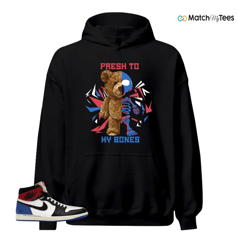 NIKE AIR JORDAN 1 RETRO HIGH OG SP FRAGMENT X UNION LA VARSITY RED SPORT ROYAL SNEAKER Matching Tees hoodie
