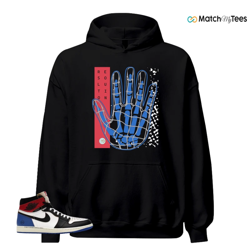 NIKE AIR JORDAN 1 RETRO HIGH OG SP FRAGMENT X UNION LA VARSITY RED SPORT ROYAL SNEAKER Matching Tees hoodie