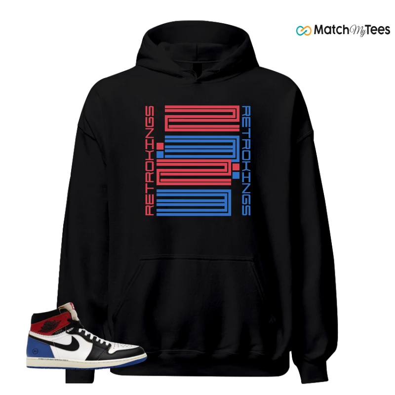 NIKE AIR JORDAN 1 RETRO HIGH OG SP FRAGMENT X UNION LA VARSITY RED SPORT ROYAL SNEAKER Matching Tees hoodie
