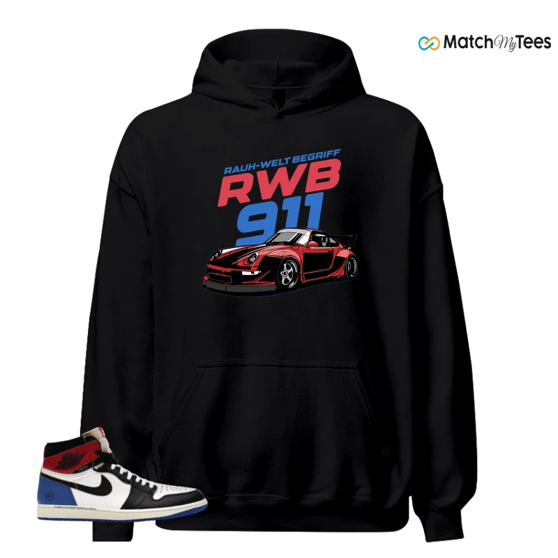 NIKE AIR JORDAN 1 RETRO HIGH OG SP FRAGMENT X UNION LA VARSITY RED SPORT ROYAL SNEAKER Matching Tees hoodie