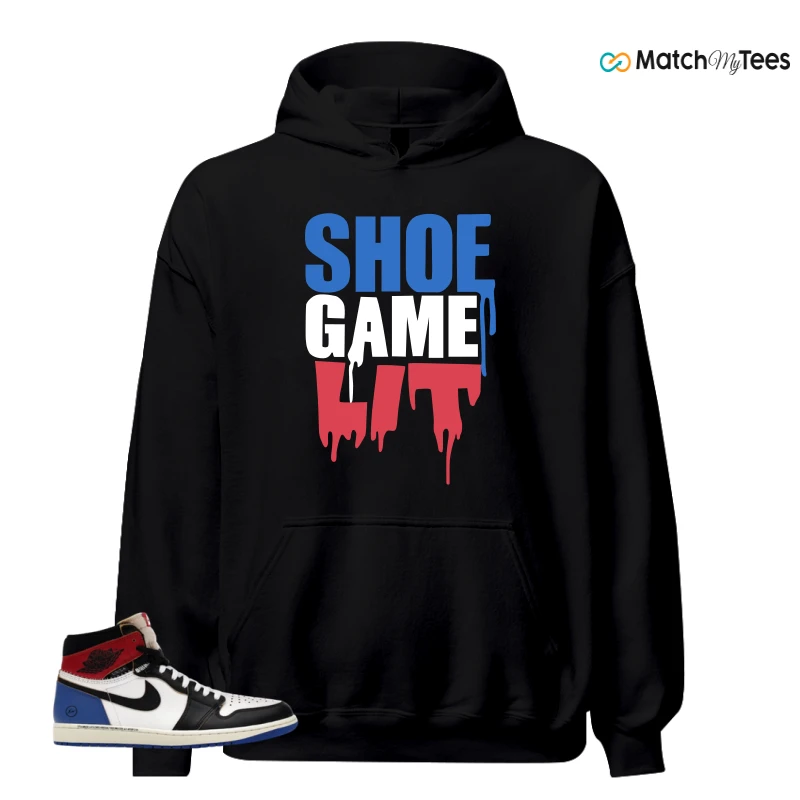 NIKE AIR JORDAN 1 RETRO HIGH OG SP FRAGMENT X UNION LA VARSITY RED SPORT ROYAL SNEAKER Matching Tees hoodie