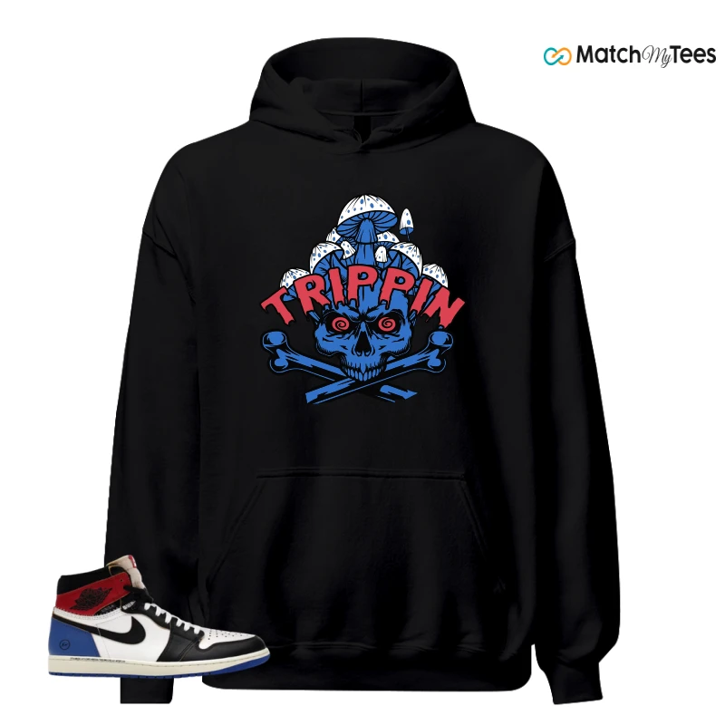 NIKE AIR JORDAN 1 RETRO HIGH OG SP FRAGMENT X UNION LA VARSITY RED SPORT ROYAL SNEAKER Matching Tees hoodie