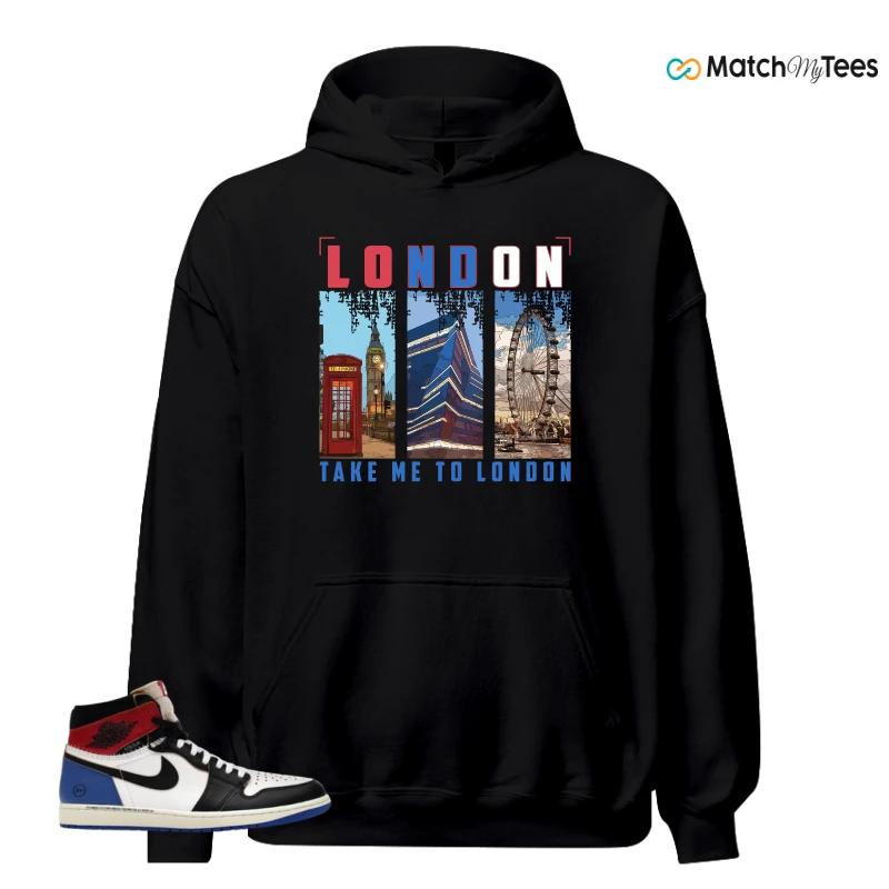 NIKE AIR JORDAN 1 RETRO HIGH OG SP FRAGMENT X UNION LA VARSITY RED SPORT ROYAL SNEAKER Matching Tees hoodie