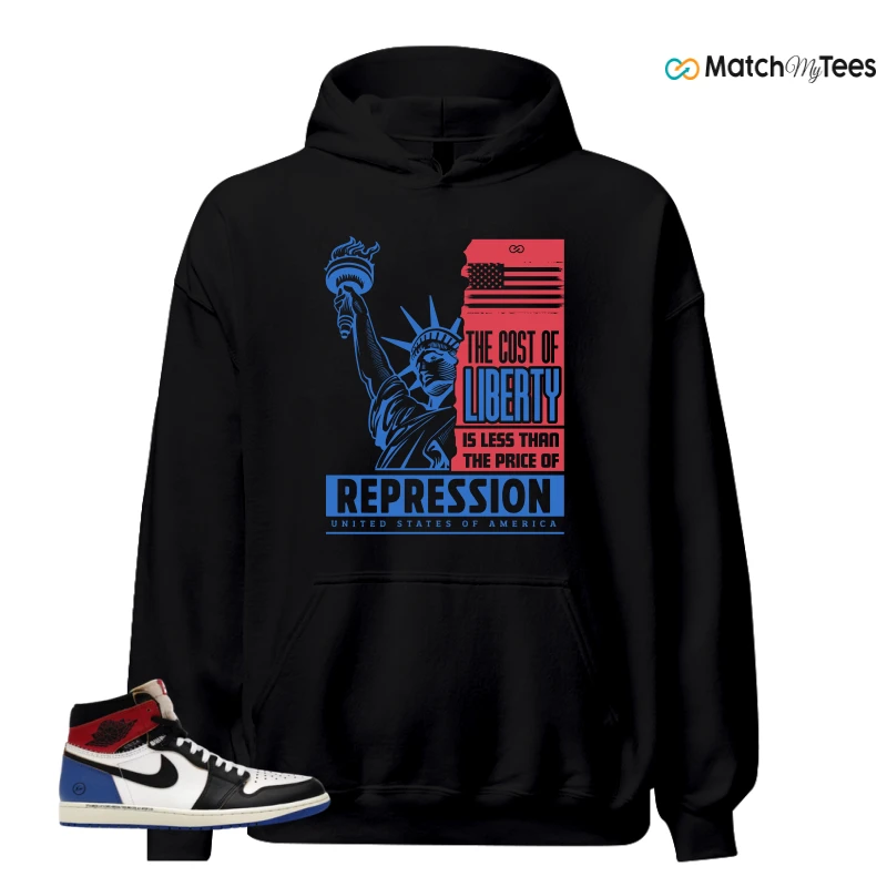 NIKE AIR JORDAN 1 RETRO HIGH OG SP FRAGMENT X UNION LA VARSITY RED SPORT ROYAL SNEAKER Matching Tees hoodie