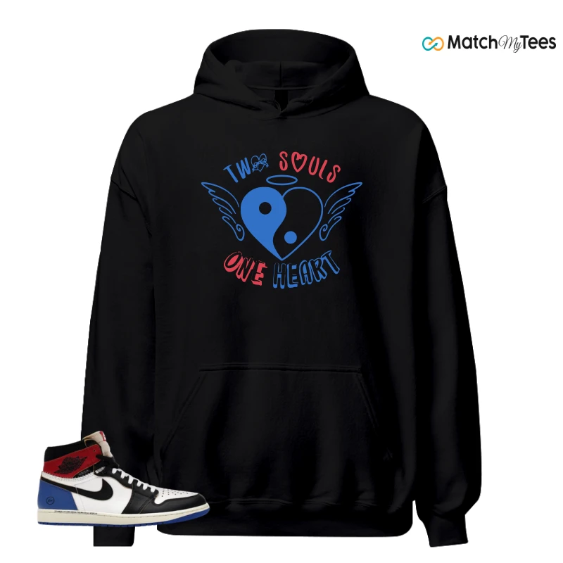 NIKE AIR JORDAN 1 RETRO HIGH OG SP FRAGMENT X UNION LA VARSITY RED SPORT ROYAL SNEAKER Matching Tees hoodie