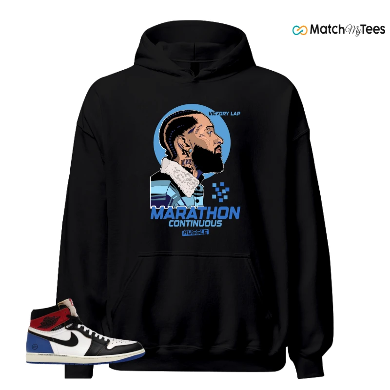 NIKE AIR JORDAN 1 RETRO HIGH OG SP FRAGMENT X UNION LA VARSITY RED SPORT ROYAL SNEAKER Matching Tees hoodie