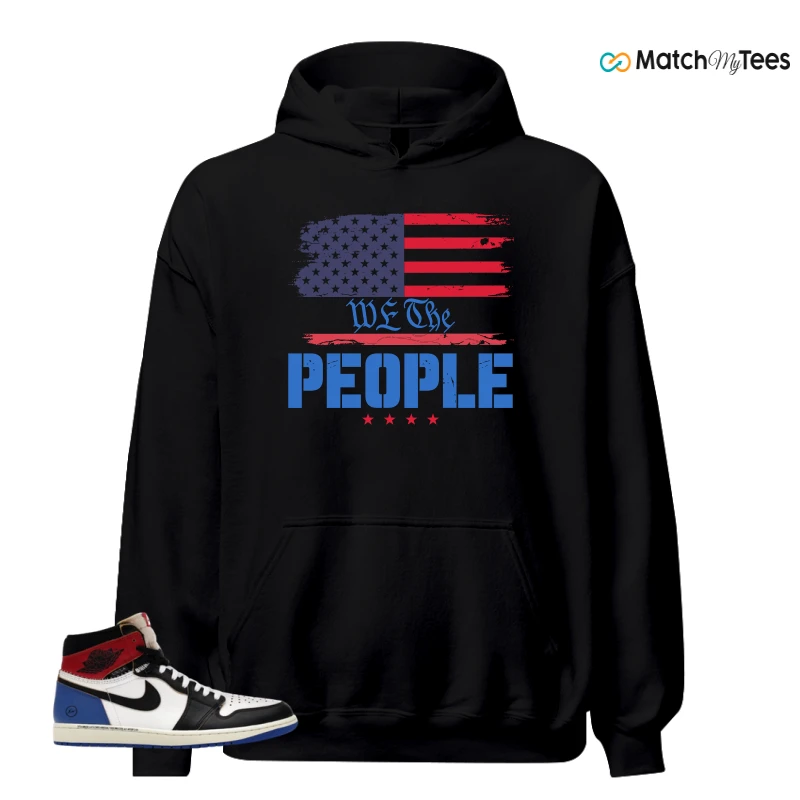 NIKE AIR JORDAN 1 RETRO HIGH OG SP FRAGMENT X UNION LA VARSITY RED SPORT ROYAL SNEAKER Matching Tees hoodie