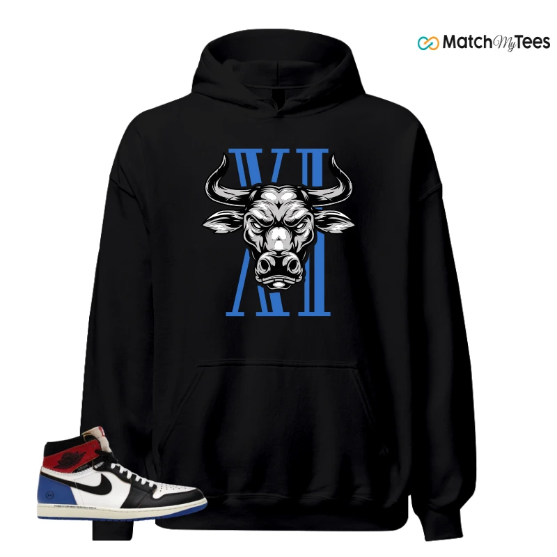 NIKE AIR JORDAN 1 RETRO HIGH OG SP FRAGMENT X UNION LA VARSITY RED SPORT ROYAL SNEAKER Matching Tees hoodie