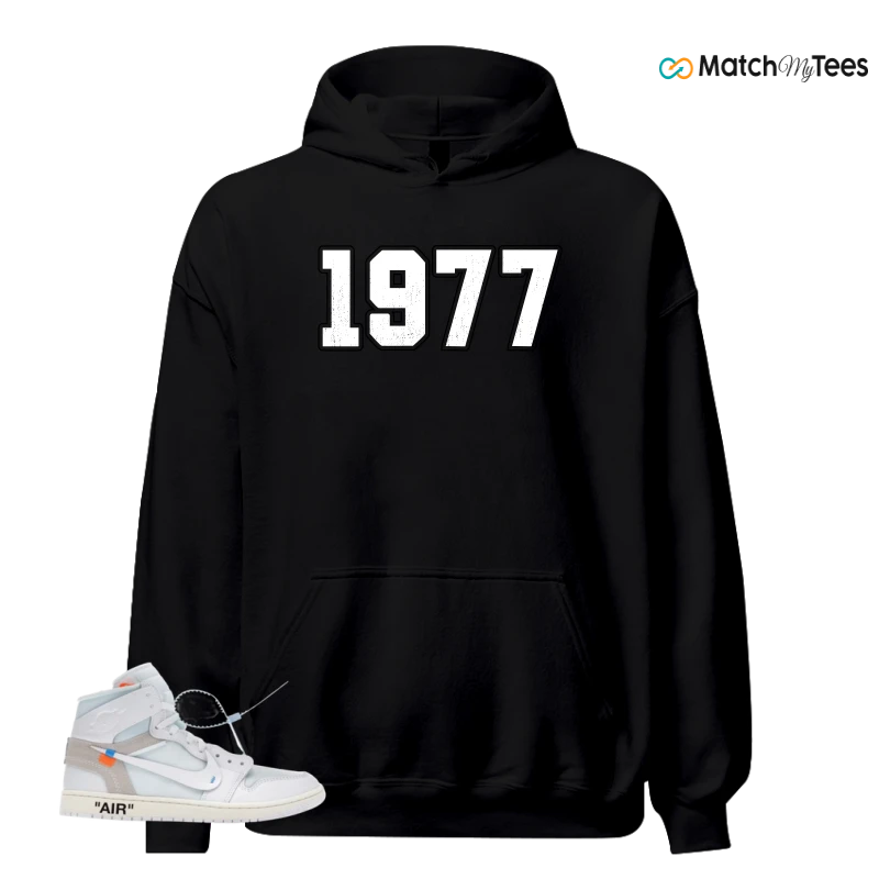 NIKE AIR JORDAN 1 RETRO HIGH VIRGIL ABLOH ARCHIVE ALASKA SNEAKER Matching Tees hoodie