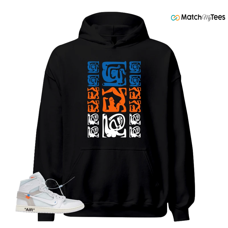NIKE AIR JORDAN 1 RETRO HIGH VIRGIL ABLOH ARCHIVE ALASKA SNEAKER Matching Tees hoodie