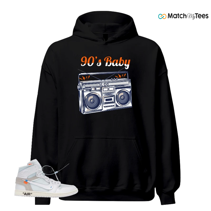 NIKE AIR JORDAN 1 RETRO HIGH VIRGIL ABLOH ARCHIVE ALASKA SNEAKER Matching Tees hoodie