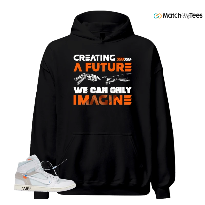 NIKE AIR JORDAN 1 RETRO HIGH VIRGIL ABLOH ARCHIVE ALASKA SNEAKER Matching Tees hoodie