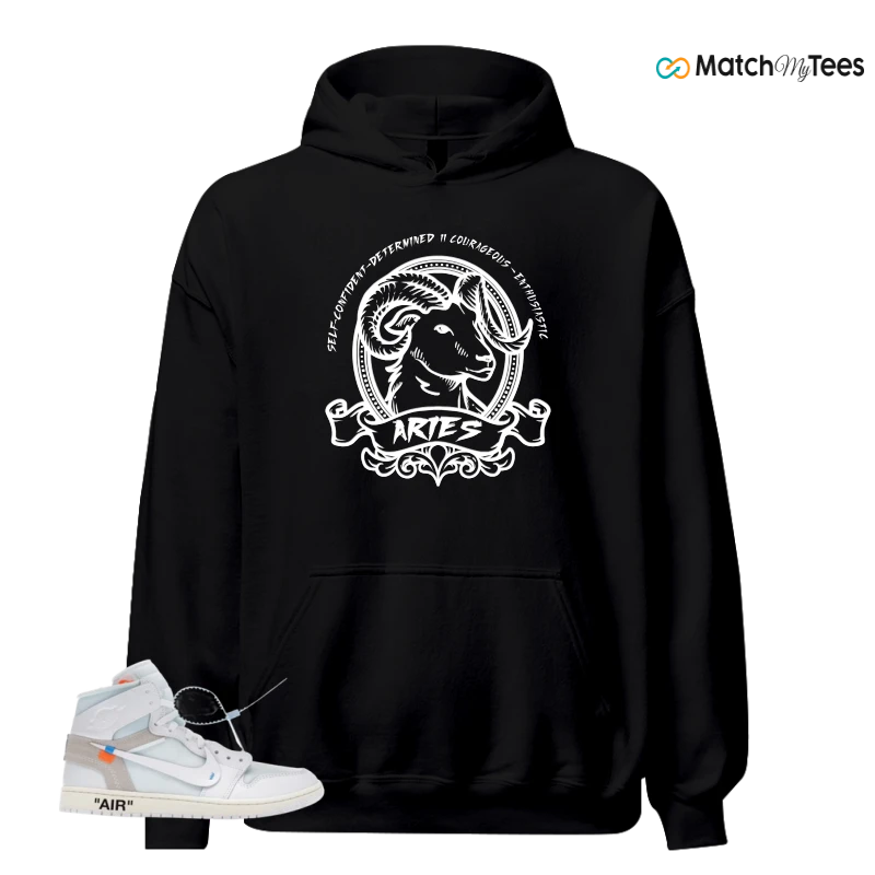 NIKE AIR JORDAN 1 RETRO HIGH VIRGIL ABLOH ARCHIVE ALASKA SNEAKER Matching Tees hoodie