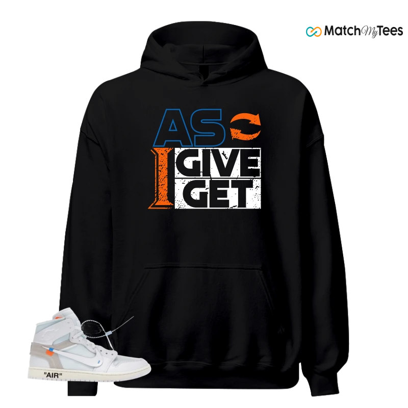 NIKE AIR JORDAN 1 RETRO HIGH VIRGIL ABLOH ARCHIVE ALASKA SNEAKER Matching Tees hoodie