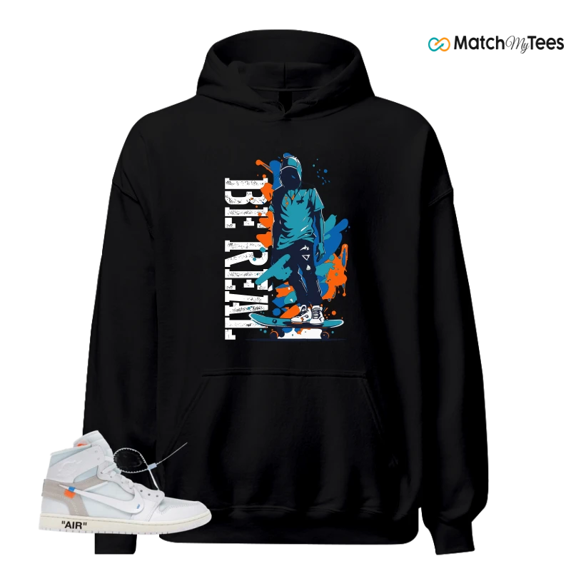NIKE AIR JORDAN 1 RETRO HIGH VIRGIL ABLOH ARCHIVE ALASKA SNEAKER Matching Tees hoodie