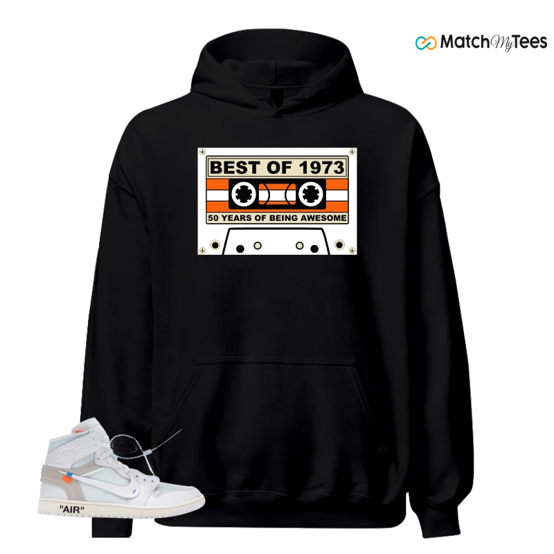 NIKE AIR JORDAN 1 RETRO HIGH VIRGIL ABLOH ARCHIVE ALASKA SNEAKER Matching Tees hoodie