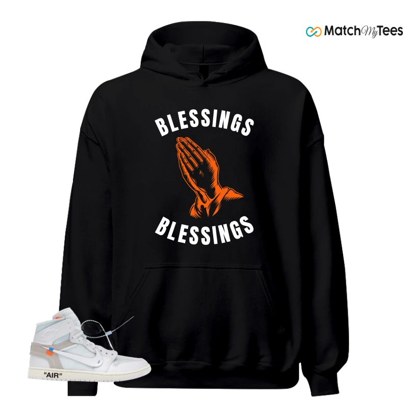 NIKE AIR JORDAN 1 RETRO HIGH VIRGIL ABLOH ARCHIVE ALASKA SNEAKER Matching Tees hoodie