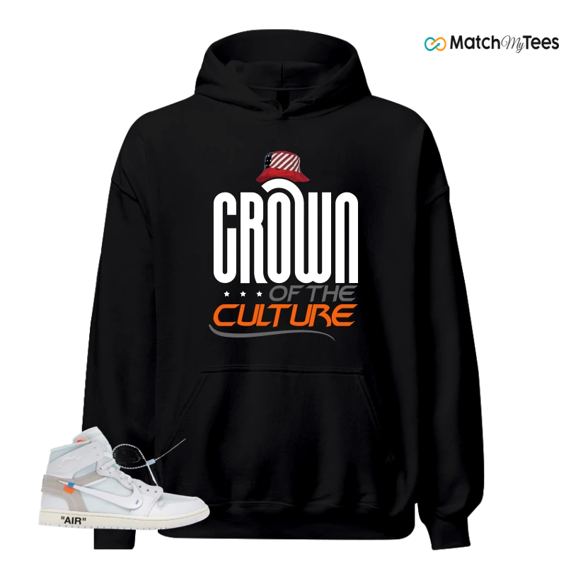 NIKE AIR JORDAN 1 RETRO HIGH VIRGIL ABLOH ARCHIVE ALASKA SNEAKER Matching Tees hoodie