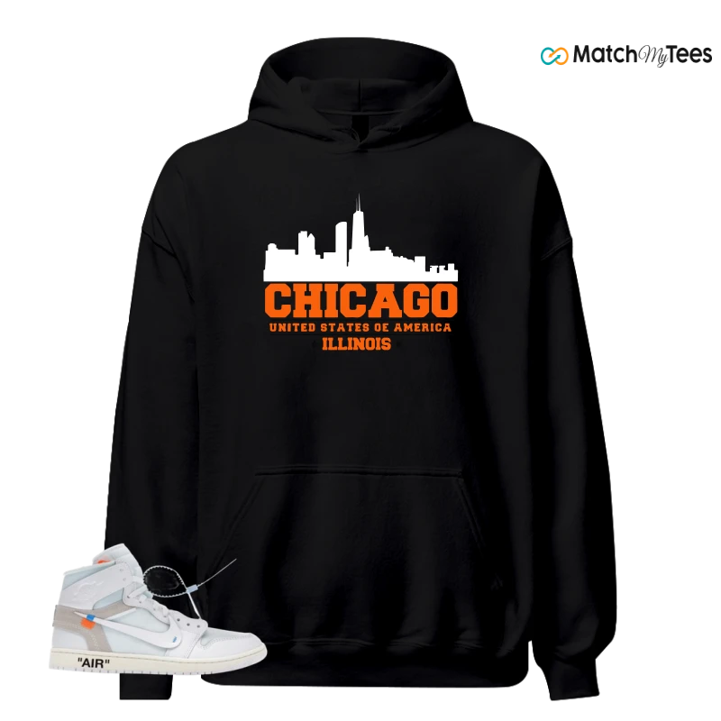 NIKE AIR JORDAN 1 RETRO HIGH VIRGIL ABLOH ARCHIVE ALASKA SNEAKER Matching Tees hoodie