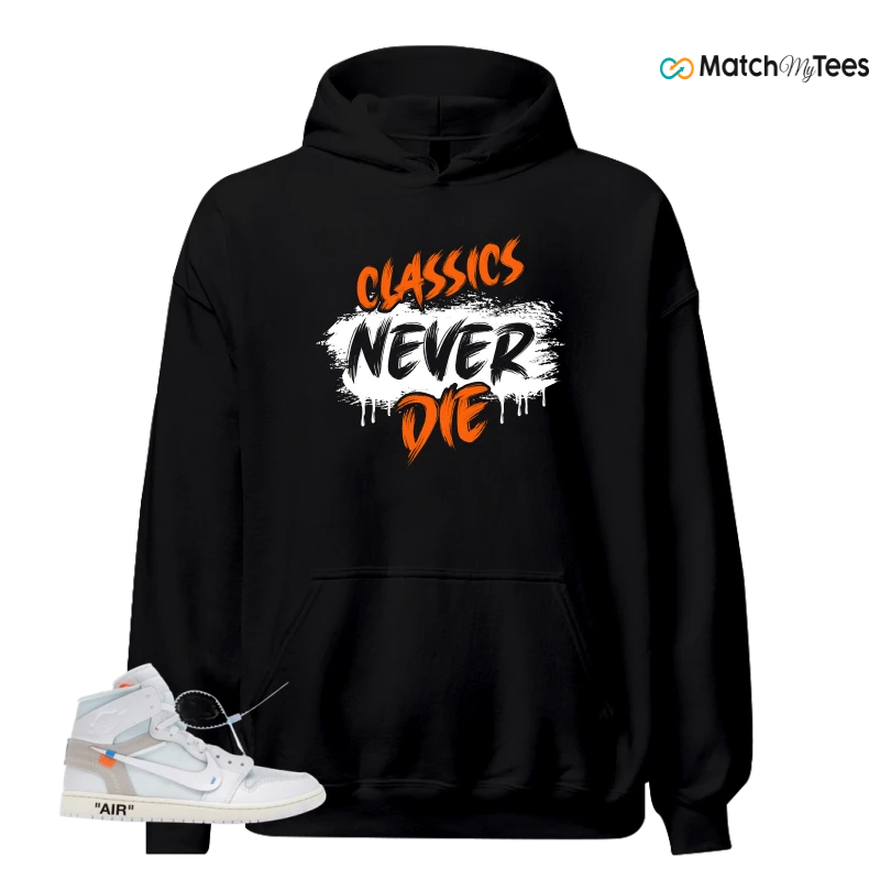 NIKE AIR JORDAN 1 RETRO HIGH VIRGIL ABLOH ARCHIVE ALASKA SNEAKER Matching Tees hoodie