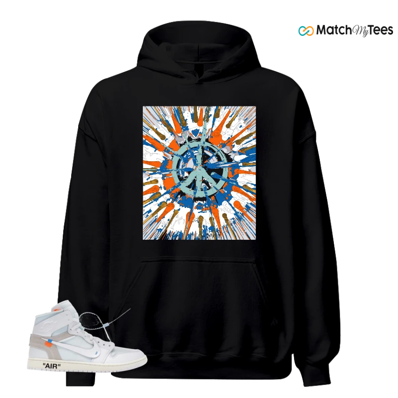 NIKE AIR JORDAN 1 RETRO HIGH VIRGIL ABLOH ARCHIVE ALASKA SNEAKER Matching Tees hoodie