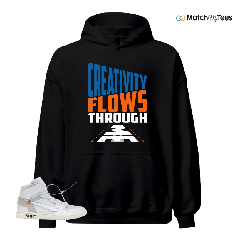 NIKE AIR JORDAN 1 RETRO HIGH VIRGIL ABLOH ARCHIVE ALASKA SNEAKER Matching Tees hoodie