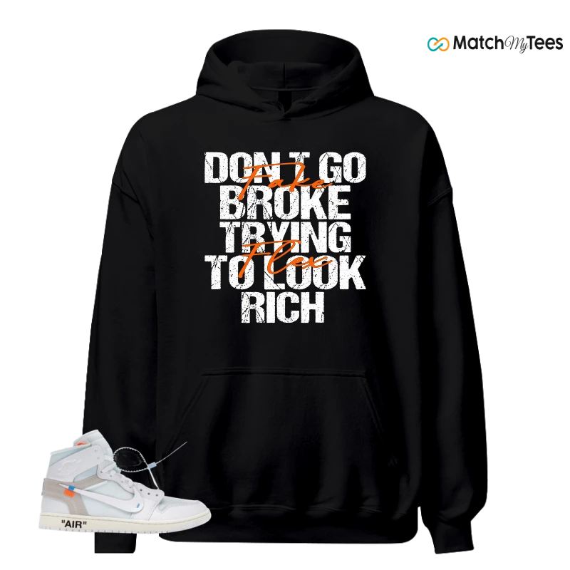 NIKE AIR JORDAN 1 RETRO HIGH VIRGIL ABLOH ARCHIVE ALASKA SNEAKER Matching Tees hoodie
