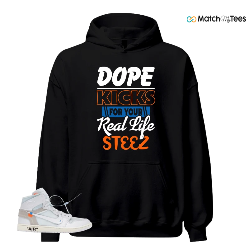 NIKE AIR JORDAN 1 RETRO HIGH VIRGIL ABLOH ARCHIVE ALASKA SNEAKER Matching Tees hoodie