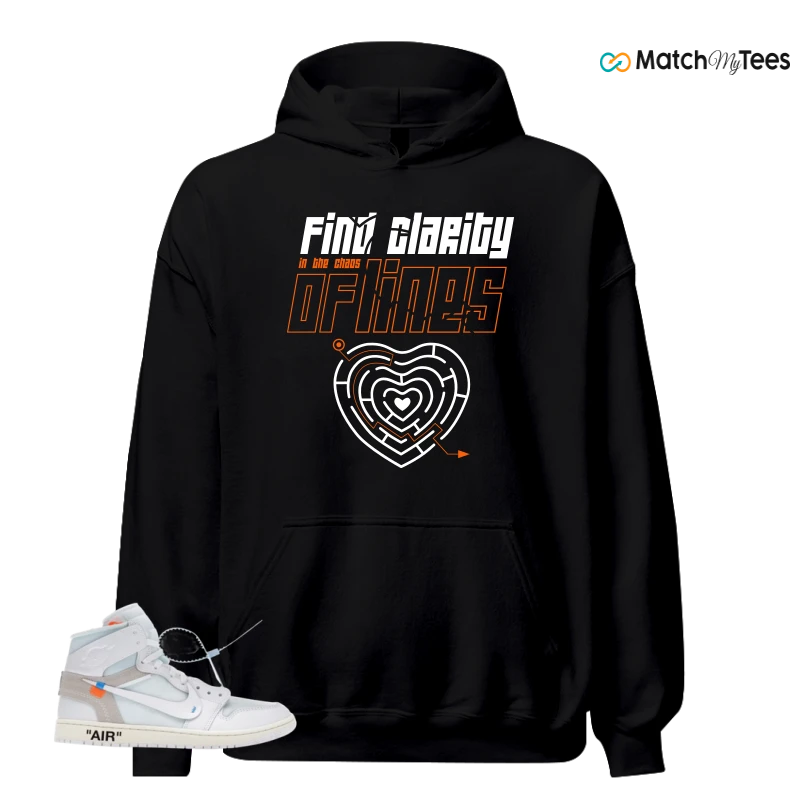 NIKE AIR JORDAN 1 RETRO HIGH VIRGIL ABLOH ARCHIVE ALASKA SNEAKER Matching Tees hoodie